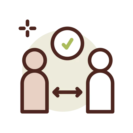 Keep distance icon