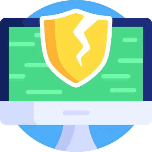 Broken shield icon