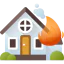 Burning house ícono 64x64