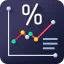 Line chart icon 64x64