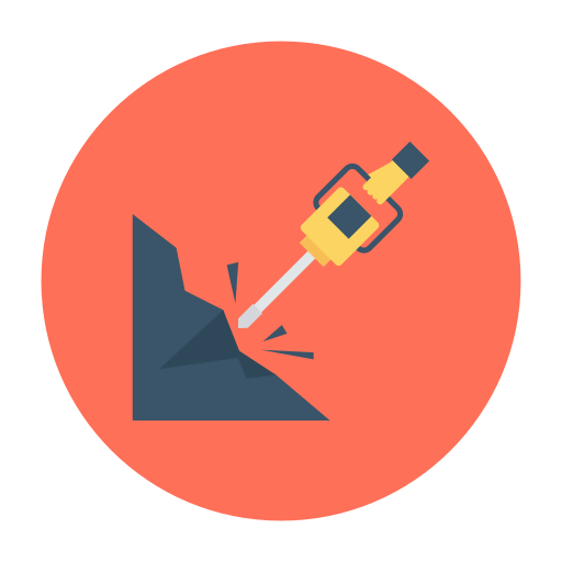 Construction drill icon