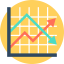 Line chart icon 64x64