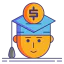Education cost icon 64x64