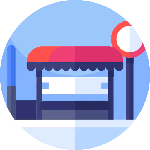 Bus stop icon