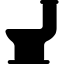Toilet black silhouette icon 64x64