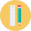 Pencil and ruler icon 64x64