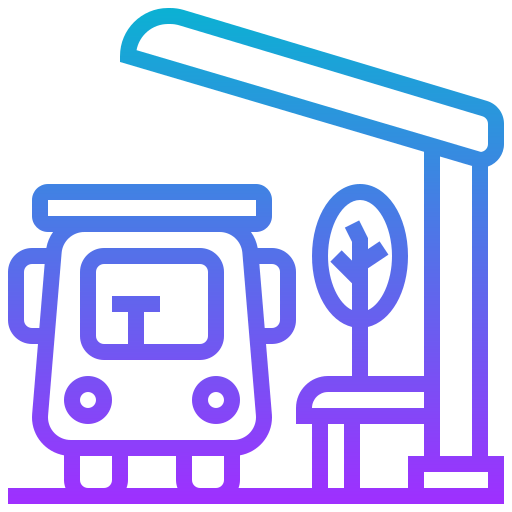 Bus stop icon