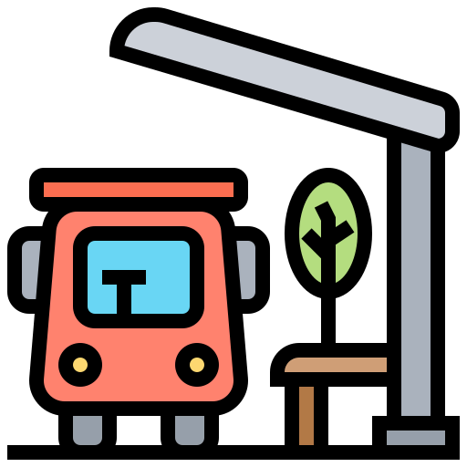 Bus stop icon