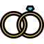 Wedding rings icon 64x64