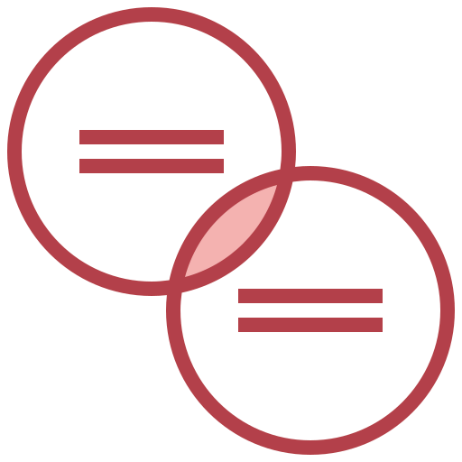 Linear venn icon