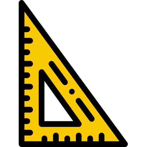 Triangular ruler icon