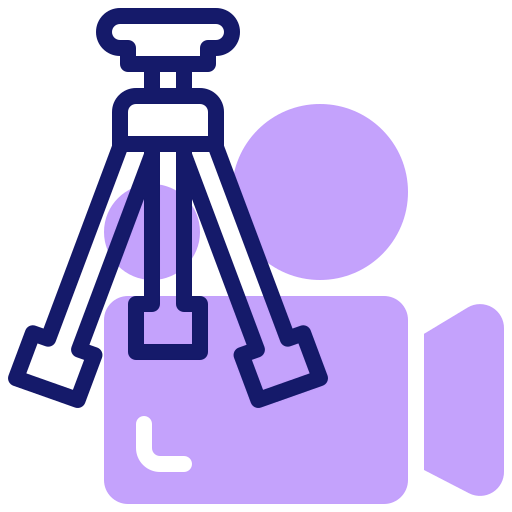 Camera tripod icon