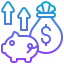 Saving money icon 64x64