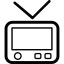 Vintage retro tv monitor icon 64x64