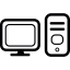 Pc and monitor icon 64x64
