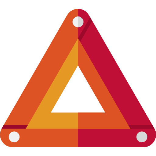 Reflective triangle icon