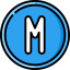 Letter m icon 64x64