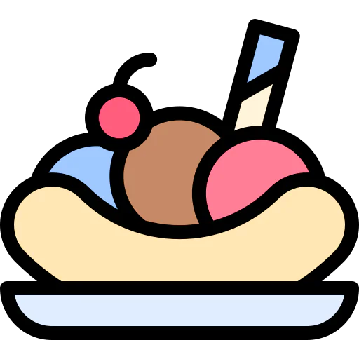 Banana split icon
