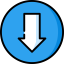 Down arrow icon 64x64