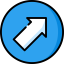 Diagonal arrow icon 64x64