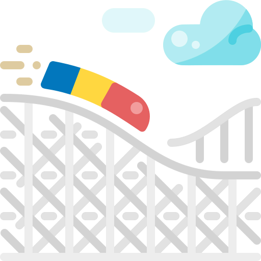 Roller coaster icon
