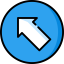 Diagonal arrow icon 64x64