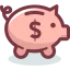 Piggy bank icon 64x64