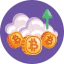 Bitcoin up アイコン 64x64