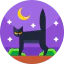 Black cat icon 64x64