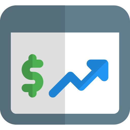 Line graph icon