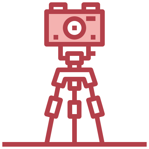 Camera tripod icon