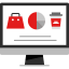 Online shopping icon 64x64