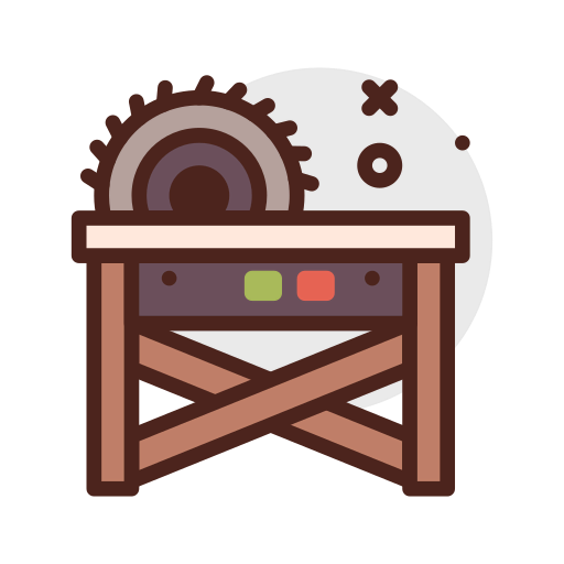 Saw machine icon