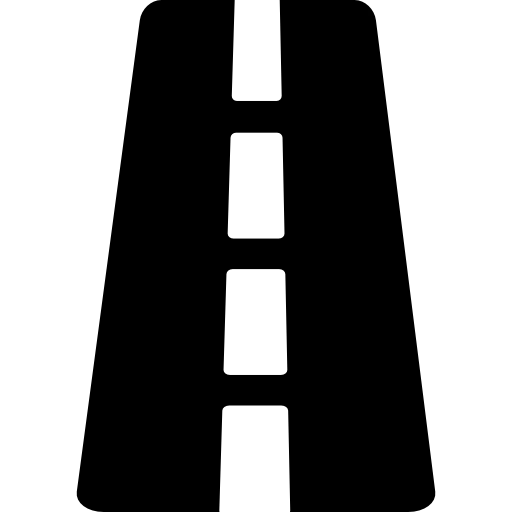 Road perspective icon
