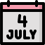 4th of july icon 64x64