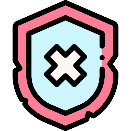 Broken shield icon