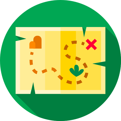 Treasure map icon