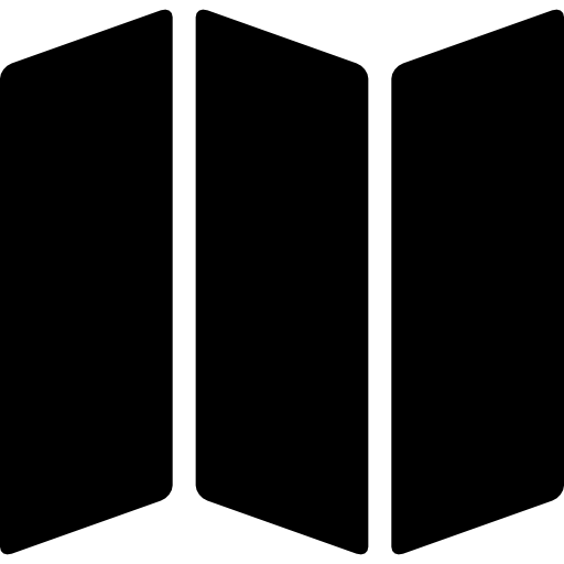 Folding map icon