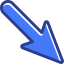Diagonal arrow Symbol 64x64