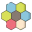 Шестиугольники иконка 64x64