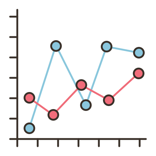 Line chart icon