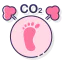 Carbon footprint icon 64x64