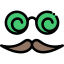 Glasses and mustache icon 64x64