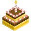 Birthday cake icon 64x64