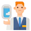 Flight attendant ícono 64x64