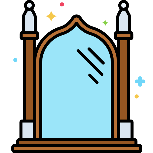 Magic mirror icon
