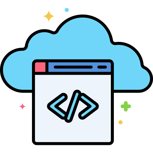 Cloud coding icon