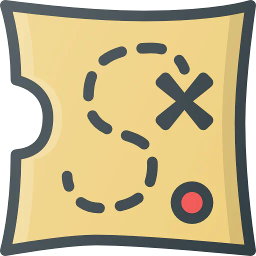 Treasure map icon