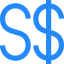 Singapore dollar icon 64x64