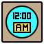 Digital clock icon 64x64